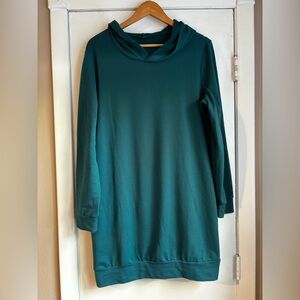 SHEIN Deep Teal long hooded sweater, size XL